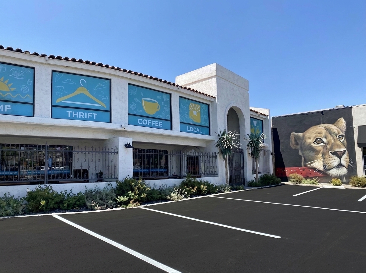 Thrift to Thrive — freestanding retail building on Camelback Road, Phoenix
