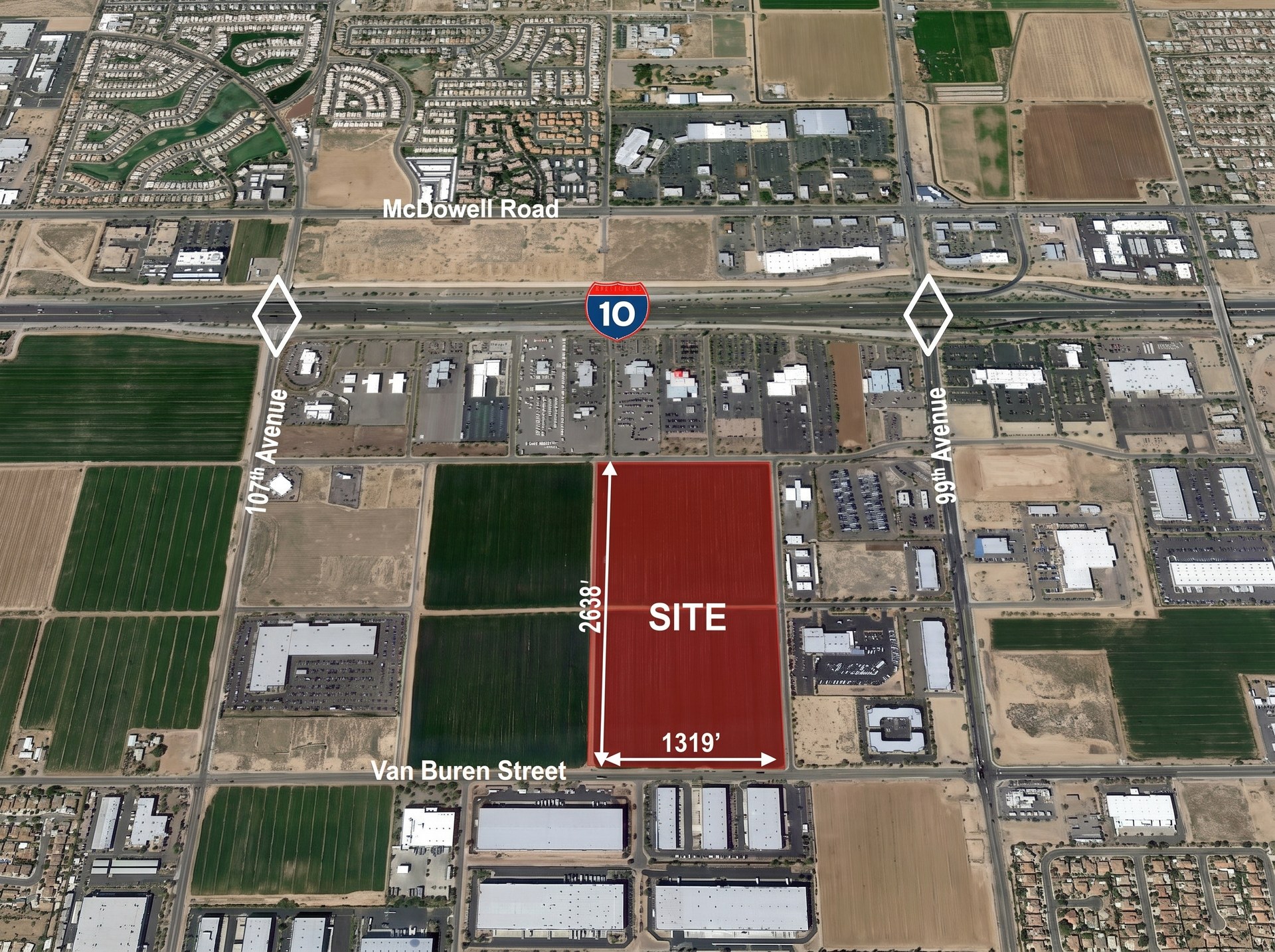 Van Buren and 101st — 80-acre industrial site south of Interstate 10 in Avondale, Arizona